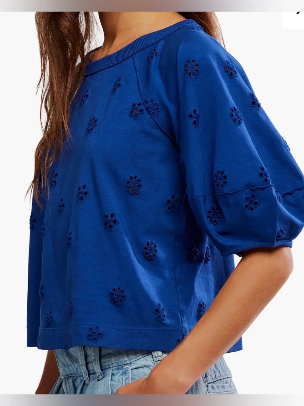 Free People Jessie Eyelet Tee